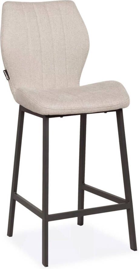 De Bommel Meubelen Barstoel (laag) Kenny Soho Beige Stof Naturel Barkrukken met rugleuning Barstoelen met rugleuning Barstoel kruk