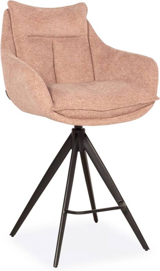 De Bommel Meubelen Barstoel Raff Aragon Cinnamon Stof Bruin Barkrukken met rugleuning Barstoelen met rugleuning Barstoel kruk