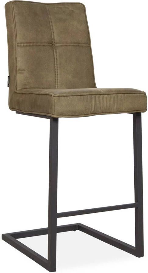De Bommel Meubelen Barstoel (swingframe laag) Jaxx Otis Olijf (sale) Barkrukken met rugleuning Barstoelen met rugleuning Stof Groen Industrieel