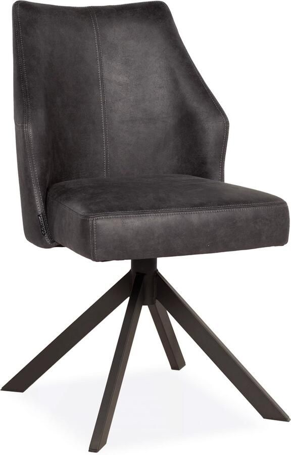 De Bommel Meubelen Eetkamerstoel Alicia Oxx Antraciet Kunstleer Antraciet Modern Eettafelstoel Keukenstoel Eetstoel Stoel eetkamer