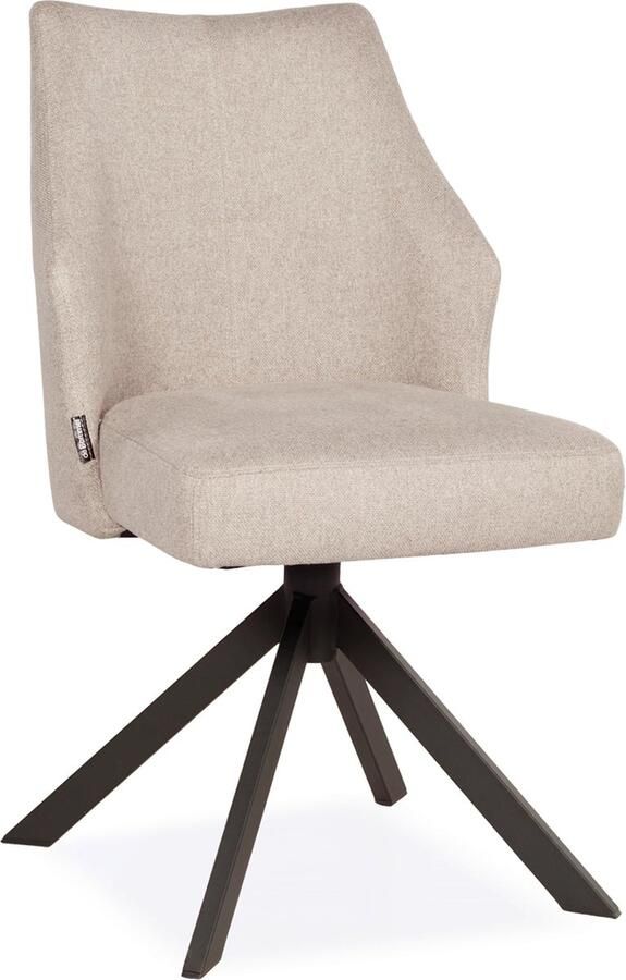 De Bommel Meubelen Eetkamerstoel Alicia Soho Beige Stof Naturel Modern Eettafelstoel Keukenstoel Eetstoel Stoel eetkamer