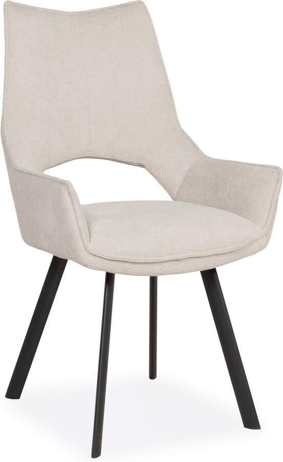 De Bommel Meubelen Eetkamerstoel Luna Mito Naturel Stof Naturel Modern Eettafelstoel Keukenstoel Eetstoel Stoel eetkamer