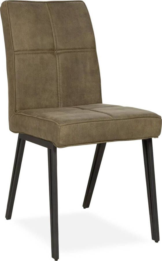 De Bommel Meubelen Eetkamerstoel Jaxx Otis Olijf Groene eetkamerstoelen Stoffen eetkamerstoel Industriële eetkamerstoel Eettafelstoelen Eetstoel Stof Groen Industrieel Eettafelstoel Keukenstoel Eetstoel Stoel eetkamer