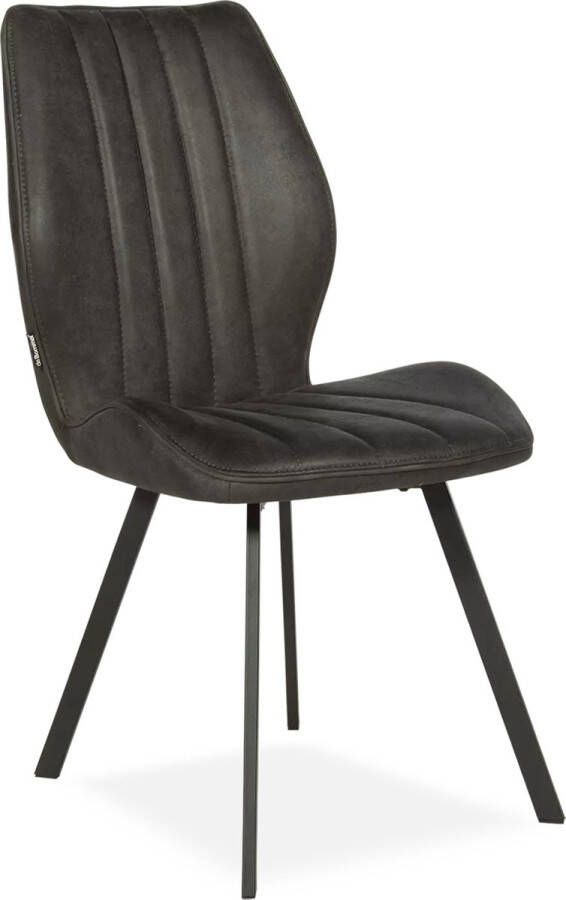 De Bommel Meubelen Eetkamerstoel Donna Bull Antraciet Kunstleer Antraciet Eettafelstoel Keukenstoel Eetstoel Stoel eetkamer