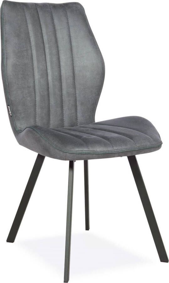 De Bommel Meubelen Eetkamerstoel Donna Bull Niagara Blauw Blauwe eetkamerstoelen Eetkamerstoel microleder Moderne eetkamerstoel Design eetkamerstoelen Kunstleer Blauw LandelijkKlassiek Eettafelstoel Keukenstoel Eetstoel Stoel eetkamer