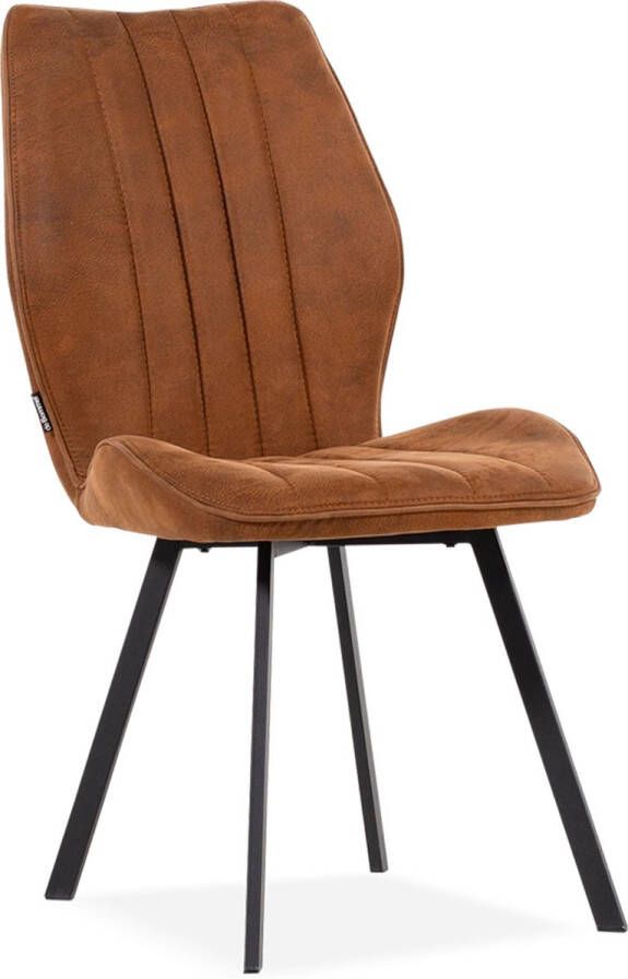 De Bommel Meubelen Eetkamerstoel Donna Ecoleder Cognac (sale) Set van 2