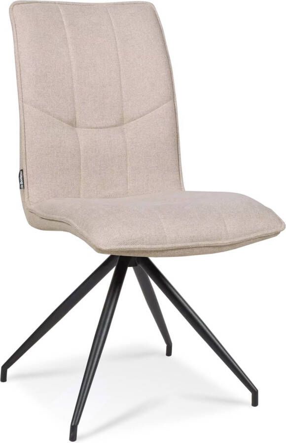 De Bommel Meubelen Eetkamerstoel Fancy Soho Beige Draaibare eetkamerstoel Beige eetkamerstoelen Stoffen eetkamerstoel Moderne eetkamerstoel Eettafelstoel Stof Eettafelstoel Keukenstoel Eetstoel Stoel eetkamer