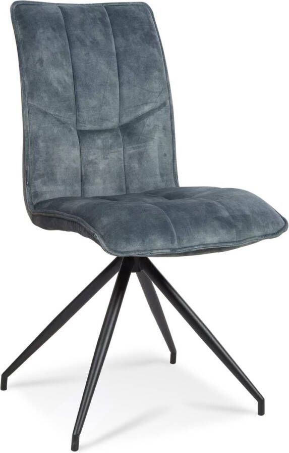 De Bommel Meubelen Eetkamerstoel Fancy Adore Niagara Velvet eetkamerstoelen Blauwe eetkamerstoelen Draaibare eetkamerstoelen Industriële eetkamerstoel Velvet Eettafelstoel Keukenstoel Eetstoel Stoel eetkamer