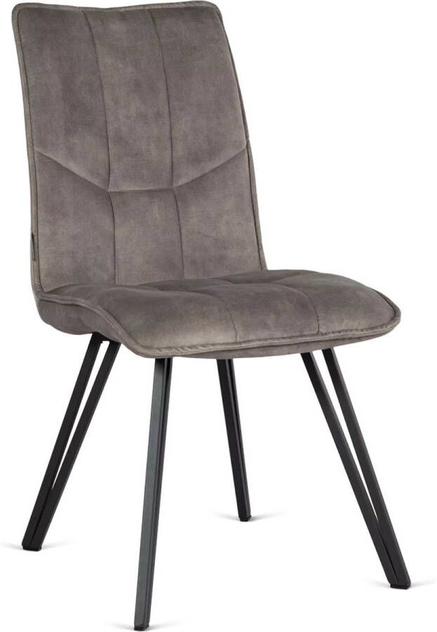De Bommel Meubelen Eetkamerstoel Fancy Velvet Adore Clay Grijs Grijze eetkamerstoelen Velvet eetkamerstoel Industriële eetkamerstoel Moderne eetkamerstoel Velvet Naturel IndustrieelLandelijk Eettafelstoel Keukenstoel Eetstoel Stoel eetkamer - Foto 2