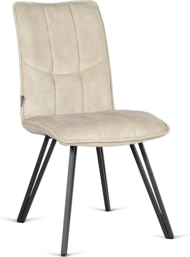 De Bommel Meubelen Eetkamerstoel Fancy Velvet Adore Linen Beige eetkamerstoelen Velvet eetkamerstoel Industriële eetkamerstoel Moderne eetkamerstoel Velvet Naturel Landelijk Eettafelstoel Keukenstoel Eetstoel Stoel eetkamer - Foto 2