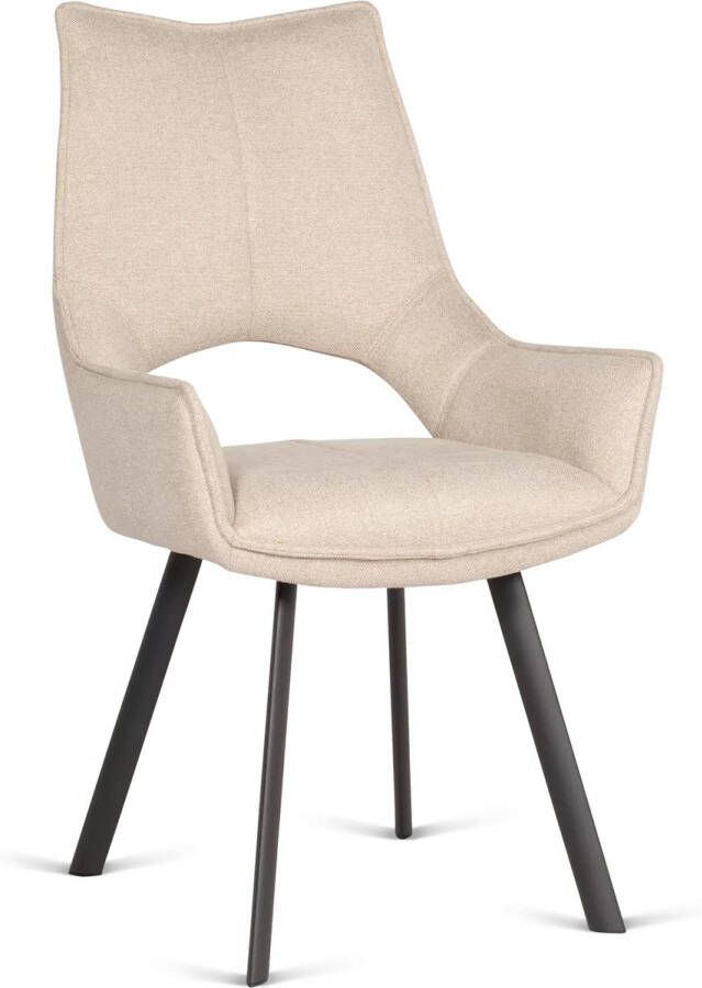 De Bommel Meubelen Eetkamerstoel Luna Soho Beige Stof Naturel