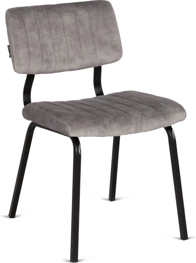 De Bommel Meubelen Eetkamerstoel Sera (sale) Adore Clay Set van 2 Velvet Grijs Eettafelstoel Keukenstoel Eetstoel Stoel eetkamer