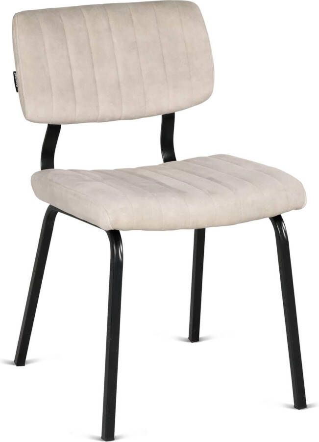 De Bommel Meubelen Eetkamerstoel Sera (sale) Adore Linen Set van 2 Velvet Naturel Eettafelstoel Keukenstoel Eetstoel Stoel eetkamer