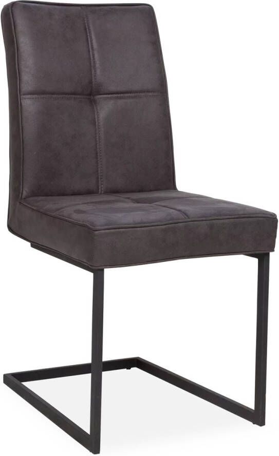 De Bommel Meubelen Eetkamerstoel (swingframe) Jaxx Otis Antraciet Stof Antraciet Industrieel Eettafelstoel Keukenstoel Eetstoel Stoel eetkamer