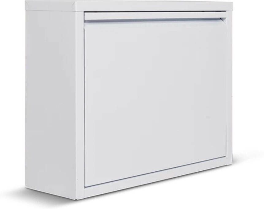 De Bommel Meubelen Schoenenkastje Shoes (1 vak) Mat Wit (sale) Schoenenkast wit Schoenenkast metaal Schoenenrek wit Schoenenkast industrieel Schoenenkast modern Schoenenkasten Schoenenrek wit