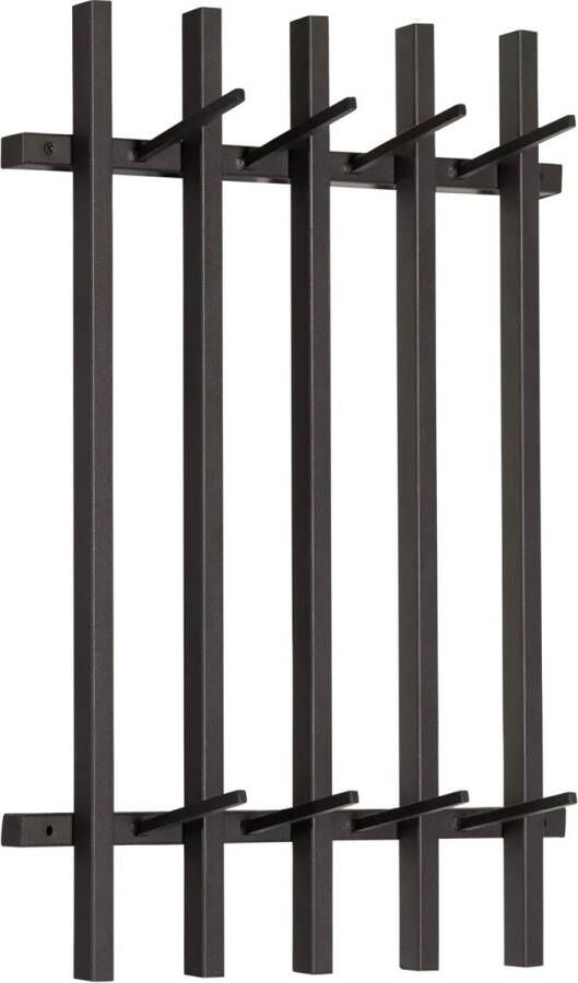 De Bommel Meubelen Wandkapstok Kira (50cm) Wandkapstok zwart Wandkapstok 50 cm Kapstok metaal Kapstok zwart Industriële kapstok