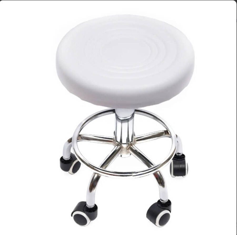 De Fleur Kruk verstelbaar in hoogte Kruk op wielen Comfortabel PU Lederen zitkussens Professioneel Krukje voor Salon Clinics Spa Max 150kg