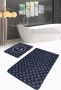 De Groen Home Badmat antislip 2 stuk set 60x100 & 50x60 Wc mat Toiletmat Scheepsanker Deurmat - Thumbnail 1