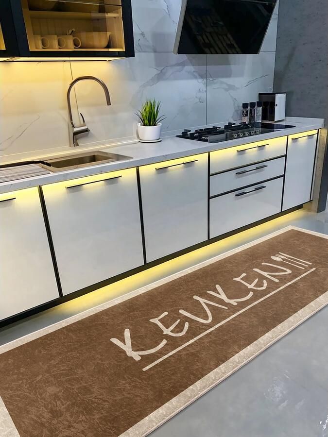 De Groen Home Keukenloper 80x220cm Vloerkleed Knus Koken collectie Wasbaar Antislip Laagpolig Vuilafstotend & Zacht Tapijt - Foto 2