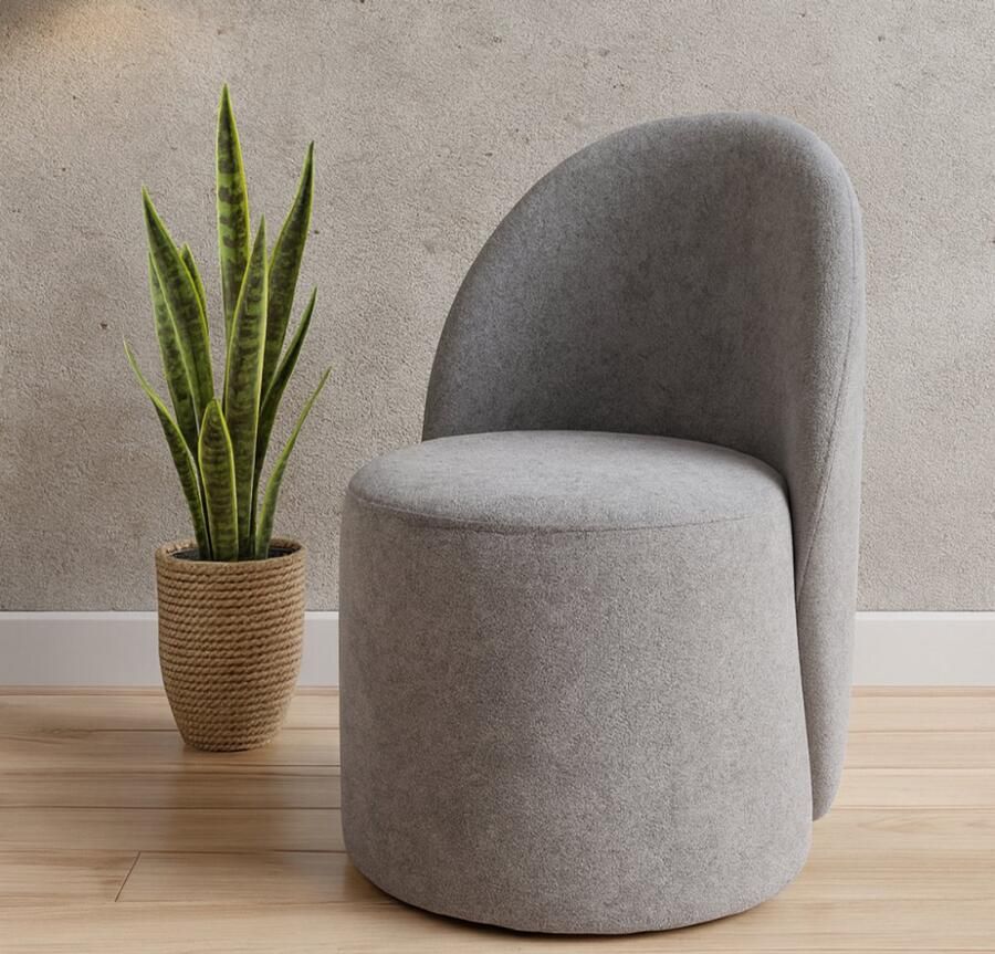 De Groen Home Poef 80x45x45 cm Comfortabele zitzak met rugsteun – Grijs Comfortabele Zitzakstoel