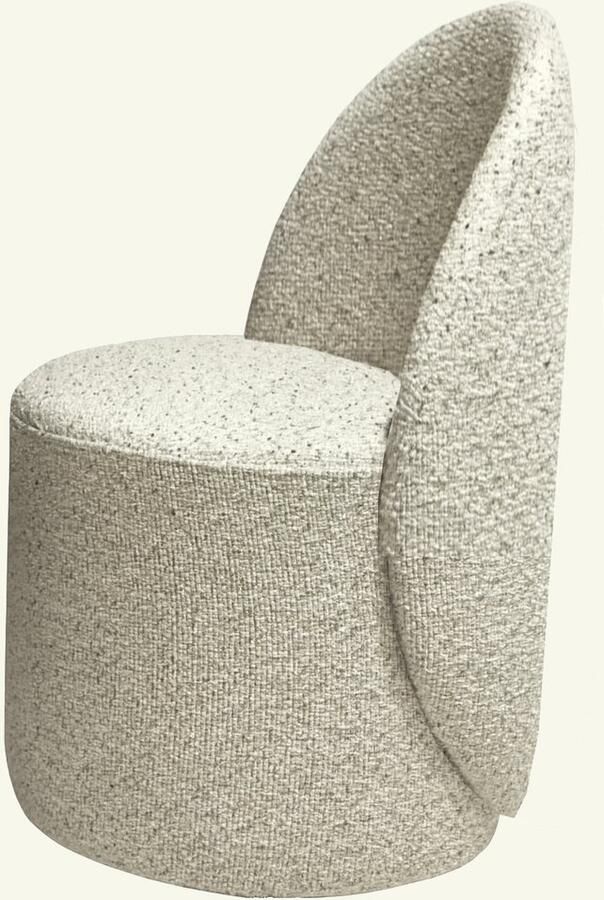 De Groen Home Poef 80x45x45 cm Moderne fauteuil zitzak met rugleuning – Beige & Grijs Comfortabele Zitzakstoel