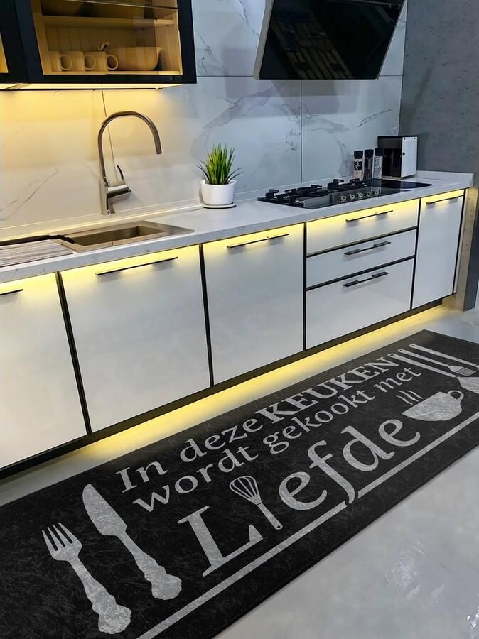 De Groen Home Rond Vloerkleed Ø180 cm Waterverf Mandala Wasbaar Anti-slip Laagpolig Tapijt 10 mm zachte dikte - Foto 2