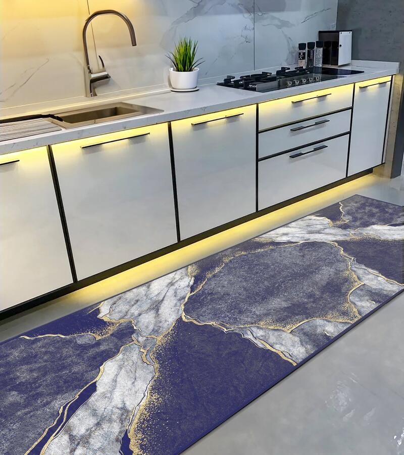 De Groen Home Kelim Vloerkleed Basak 60x90- Kilim Deurmat binnen Keukenmat Kleine keukenloper Tapijt Machinewasbaar - Foto 2