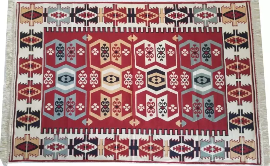 De Groen Home Kelim vloerkleed 120x180 Copper Kilim Katoen Keuken Tapijt Keukenmat