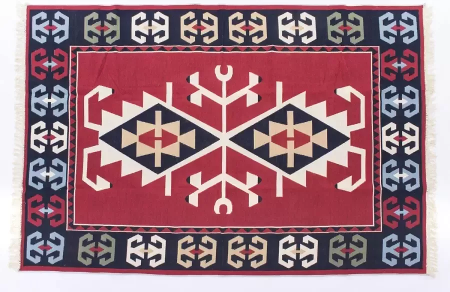 De Groen Home Vloerkleed 65x180cm Halloper Keukenloper Bloemen op Lichtblauw Wasbaar Antislip Laagpolig Zacht Tapijt - Foto 3