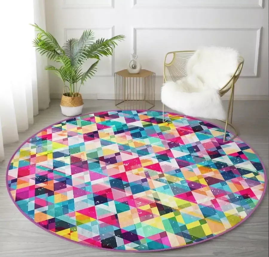 De Groen Home Vloerkleed 80x220cm Keukenloper Deurmat binnen Wasbaar Antislip Laagpolig Zachte Tapijt Gold mandala op zwart - Foto 2