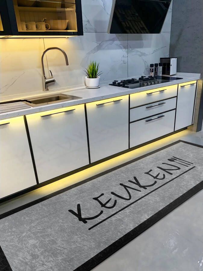 De Groen Home Rond Vloerkleed Ø180 cm Modern vrouw gezicht tekenen Wasbaar Anti-slip Laagpolig Tapijt 10 mm zachte dikte - Foto 2