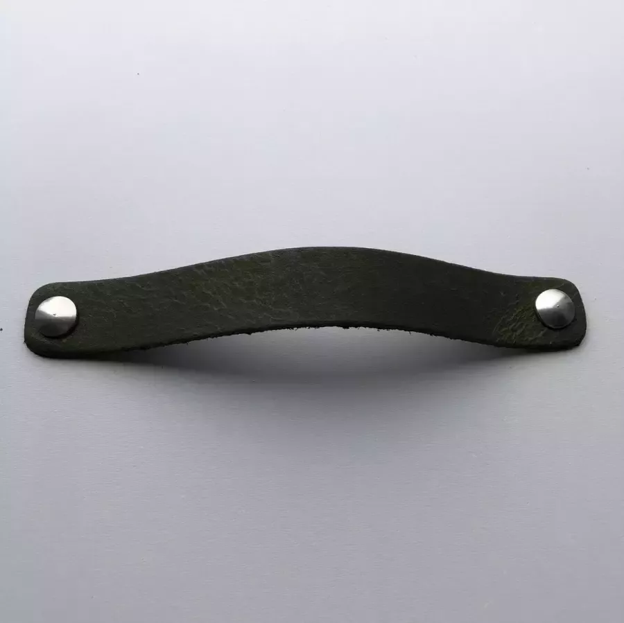 De Leermakers Leren handgrepen Groen 4 stuks 18 x 2 cm