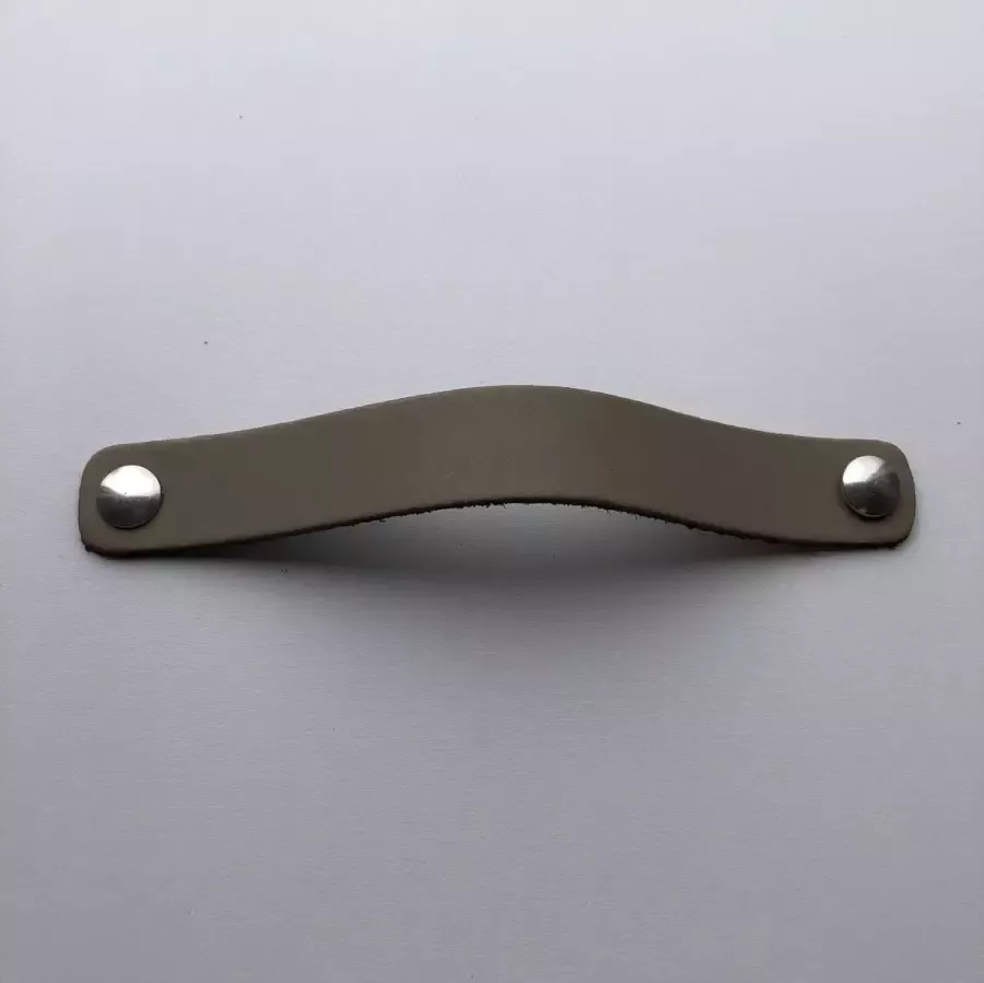 De Leermakers Leren handgrepen Taupe 4 stuks 18 x 2 cm