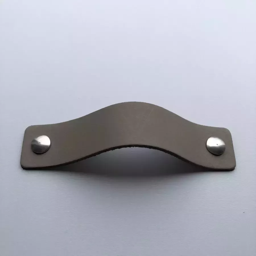 De Leermakers Leren handgrepen Taupe 4 stuks 18 x 3 cm