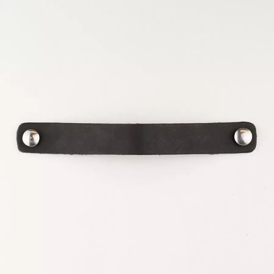 De Leermakers Leren handgrepen Zwart 4 stuks 15 x 2 cm