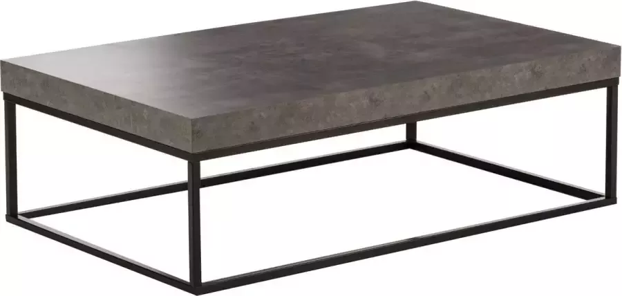 De Max Salontafel Ellis in betonlook met metalen frame 120 x 75 x 38cm