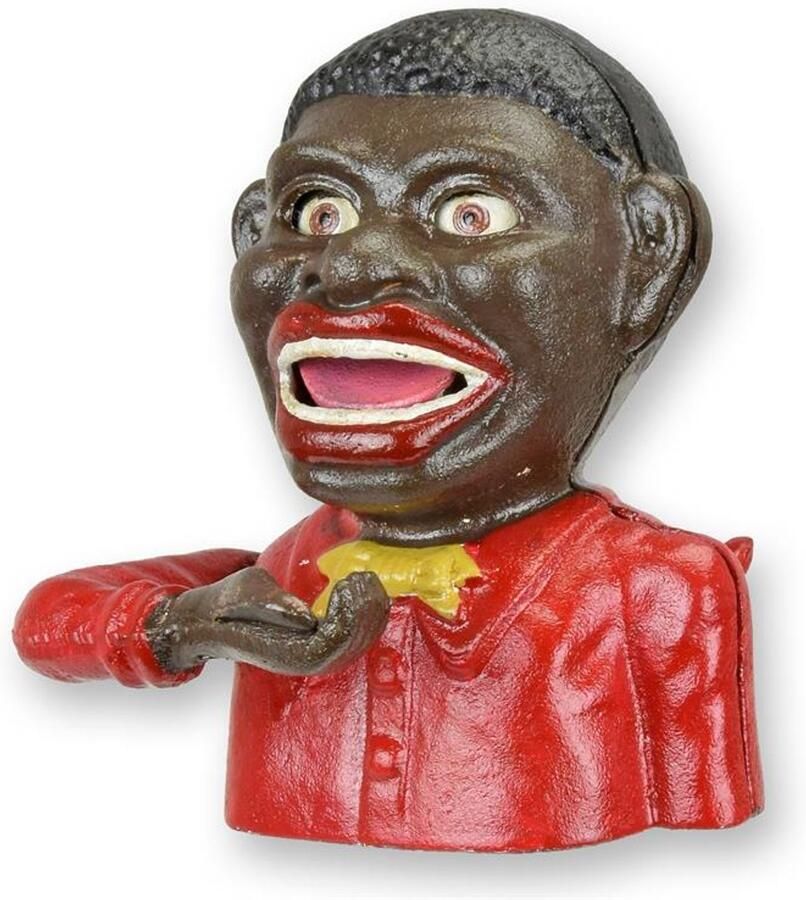 De Splinter B.V. EEN GIETIJZEREN BLACK MAN MECHANISCHE BANK