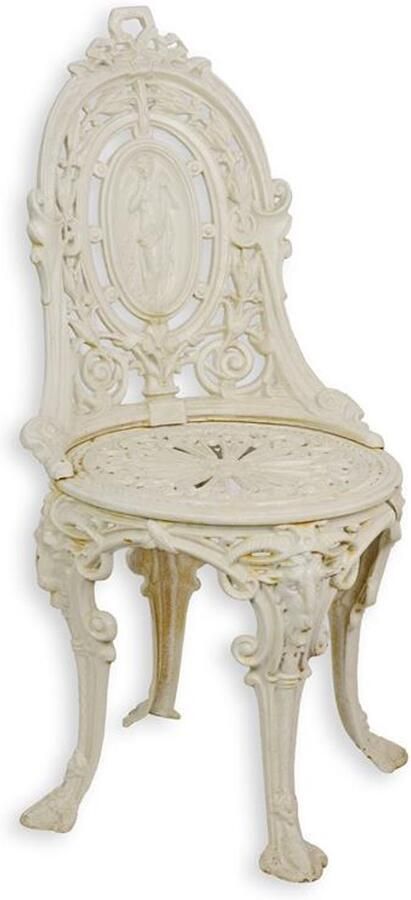 De Splinter B.V. EEN GIETIJZEREN TUINSTOEL IN VICTORIAANSE STIJL