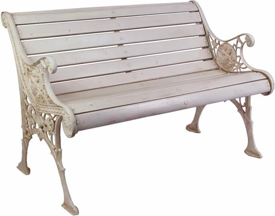 De Splinter B.V. EEN GIETIJZEREN TWEEZITS TUINBANK (GEMONTEERD)