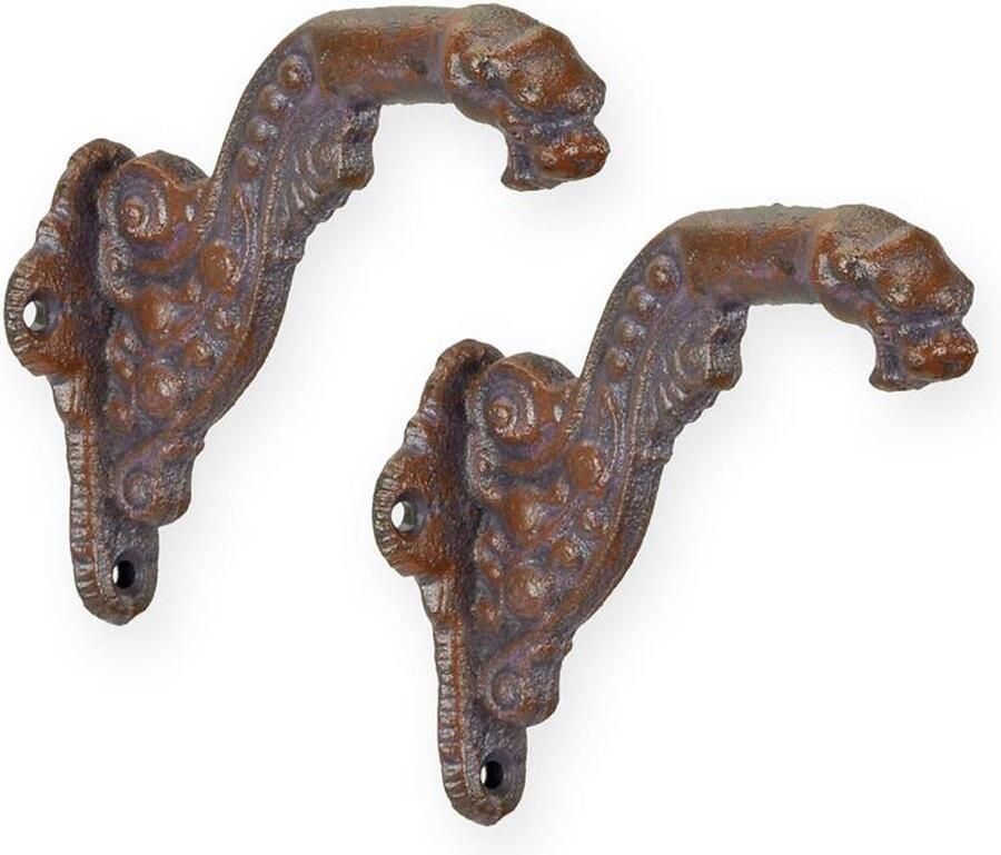 De Splinter B.V. EEN PAAR GIETIJZEREN KAPSTOKHAKEN