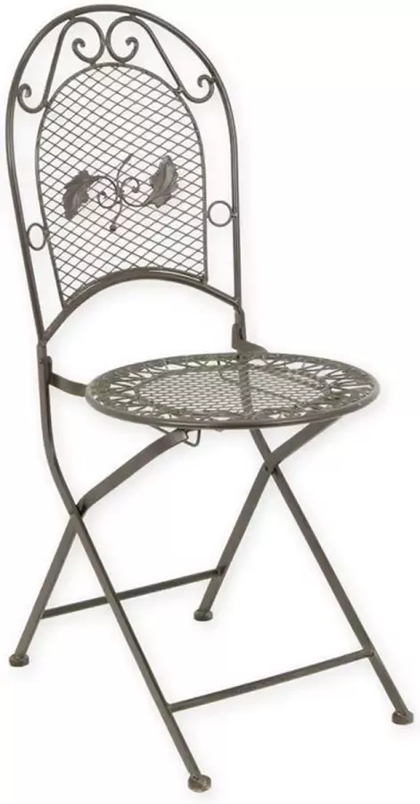 De Splinter bv EEN BRUINE IJZEREN KLAPSTOEL A BROWN IRON FOLDING CHAIR