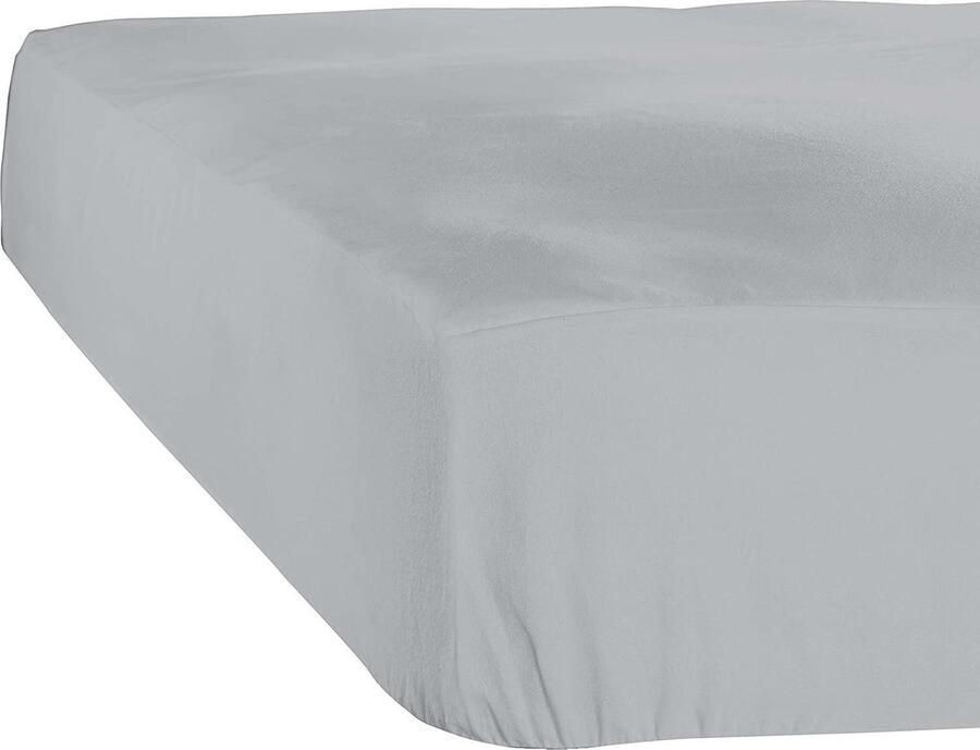 De Witte Lietaer Hoeslaken Case 120 130 X 200 220 Cm H40 Katoen Grijs