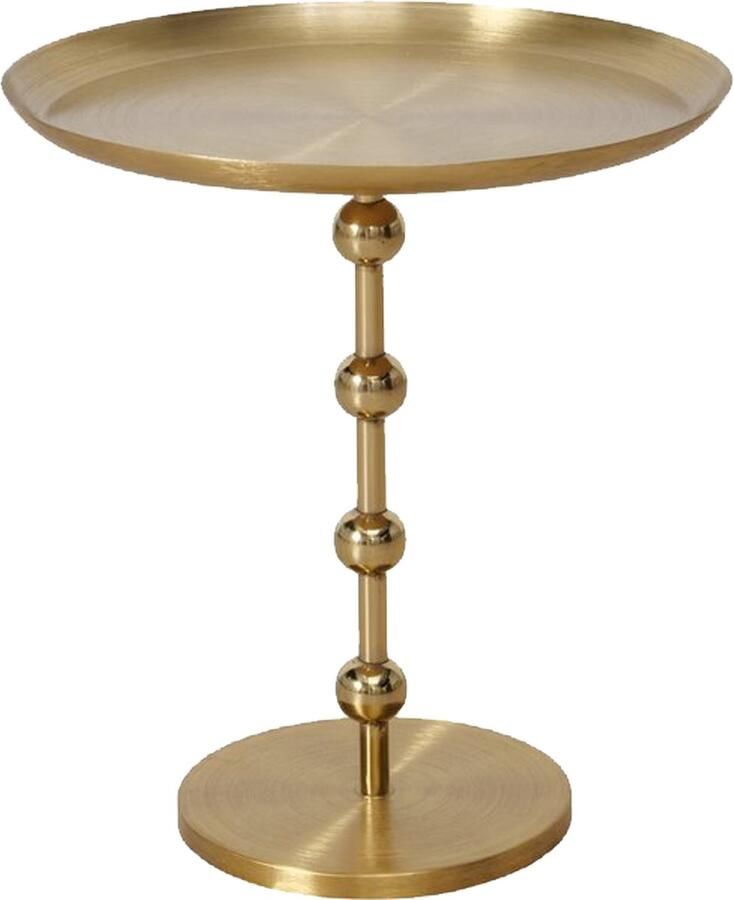 Deco by Boltze Bijzettafeltje Majestic metaal metallic goud D45 x H50 cm Klassiek modern stijlvol glamour Bijz