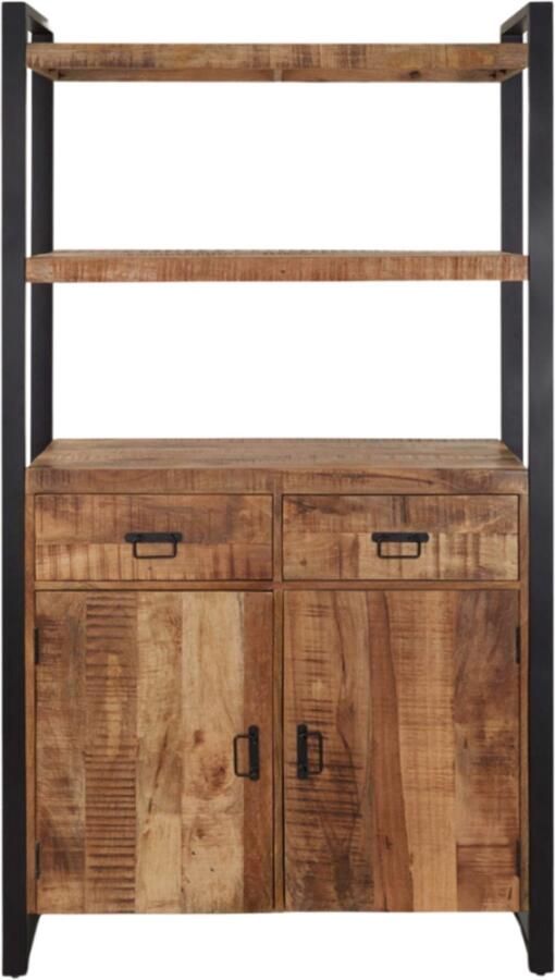 Deco4yourhome Boekenkast Mangohout & Staal 110cm Jonas
