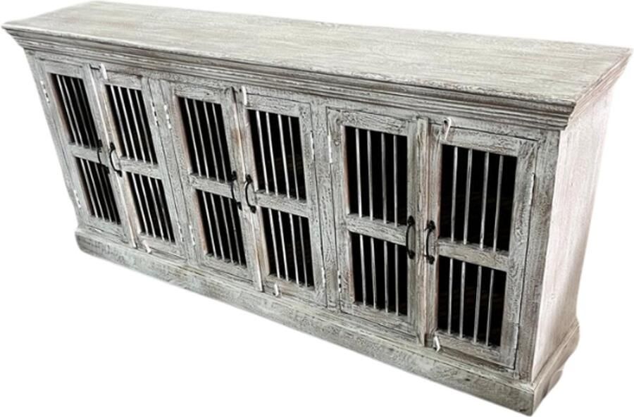 Deco4yourhome Dressoir Spijlen Wit 90x200x40cm