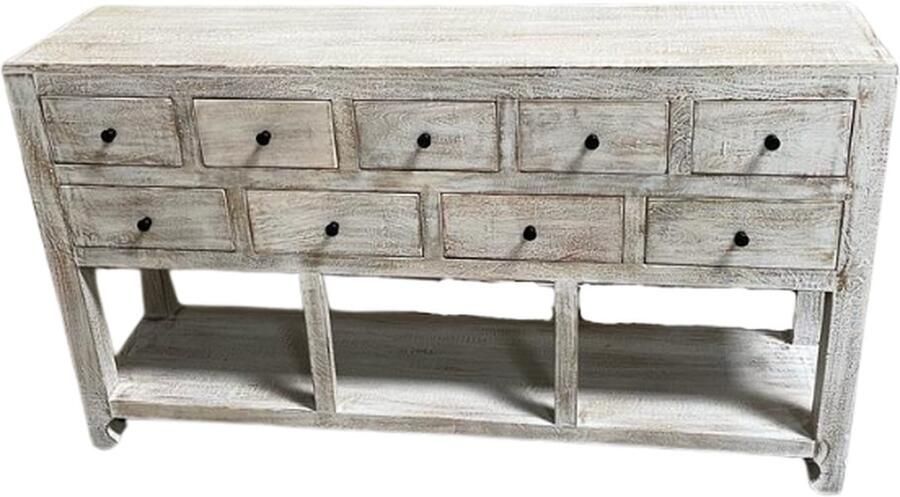 Deco4yourhome Wandtafel Dressoir 9 Lades Wit 180cm