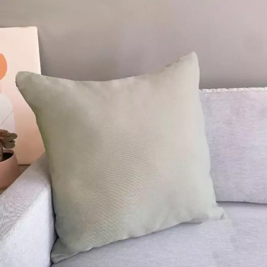 DecoHome Zaragoza collectie sierkussen – Olijf Groen 60x60 cm – Gevuld – Polyester – Decoratie – Bank – Woonkamer Kussenhoes