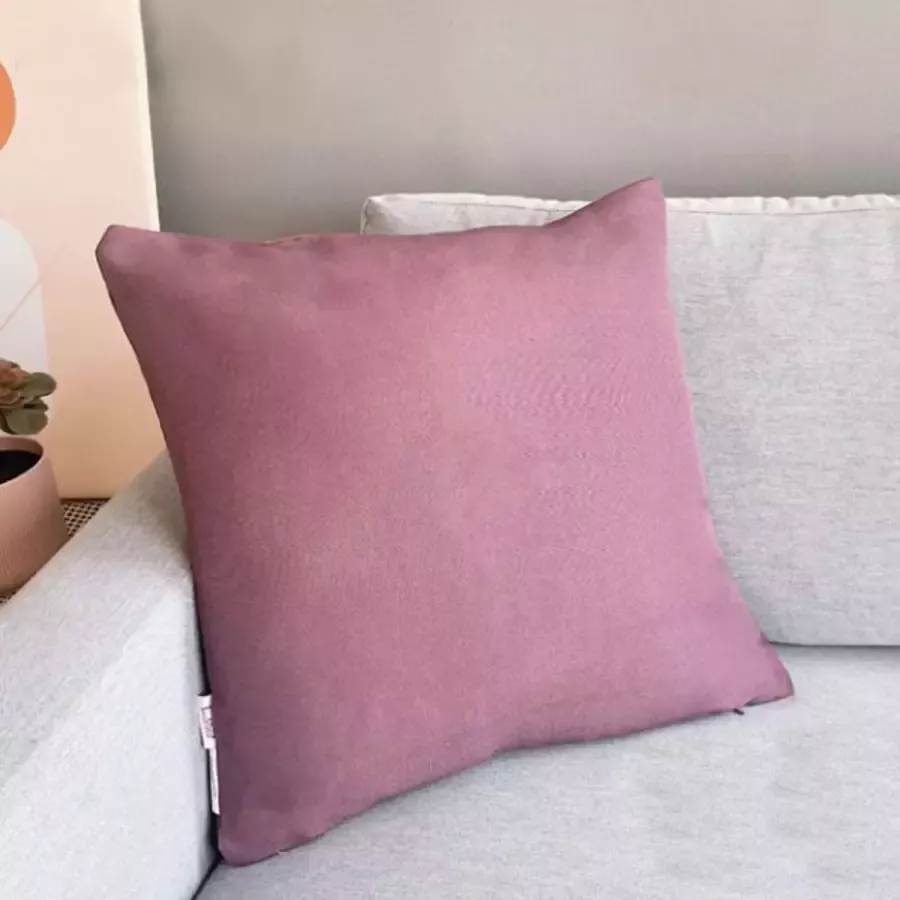 DecoHome Zaragoza collectie sierkussen – Paars Lila – 50x50 cm – Gevuld – Polyester – Decoratie – Bank – Woonkamer Kussenhoes