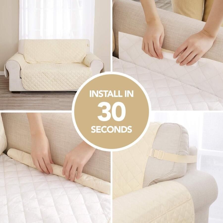 Deconovo Bankovertrek 2-zits beige