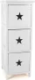 Decor life Decorlife Ladekast 3 Lades Wit 26x29x90cm - Thumbnail 1
